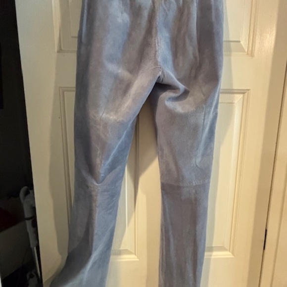 Georgiou Studio Powder Blue Boot cut suede lined pants - Picture 3 of 4